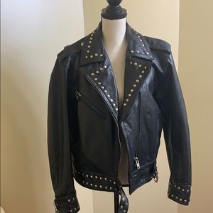 Genuine Leather Biker Jacket - Barely Worn!